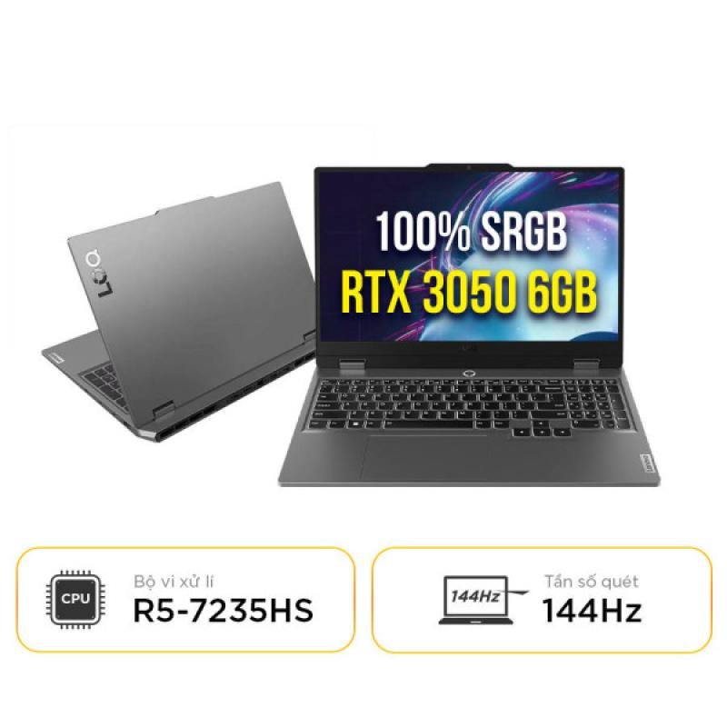 Laptop Lenovo LOQ 15ARP9 83JC007HVN - AMD Ryzen 5 - 7235HS | RTX 3050 | 12GB | 15.6 inch Full HD 100% sRGB 144Hz